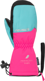 Reusch Jerry Down R-TEX® XT Mitten 6285539 4542 black turquoise front